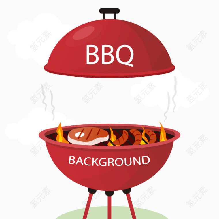 矢量BBQ的锅