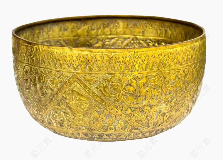黄铜大碗免抠素材