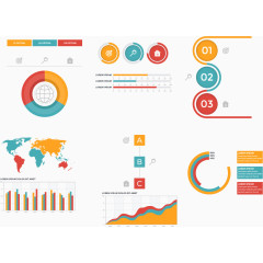 画册内容页信息图表矢量素材