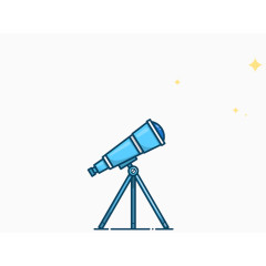 望远镜可爱免抠素材