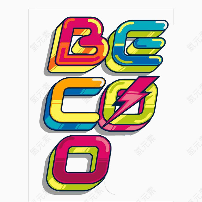 英文字母BECO创意字体