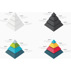 矢量手绘三角金字塔数据