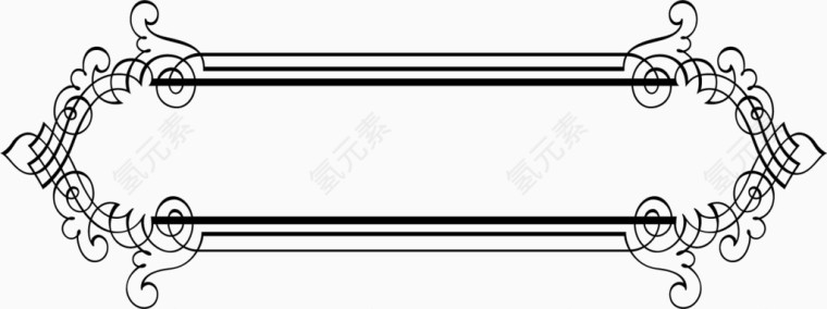 线条黑色边框矢量线框图