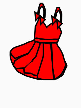 红色连衣裙矢量图