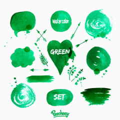 绿色图标原素PPT设计
