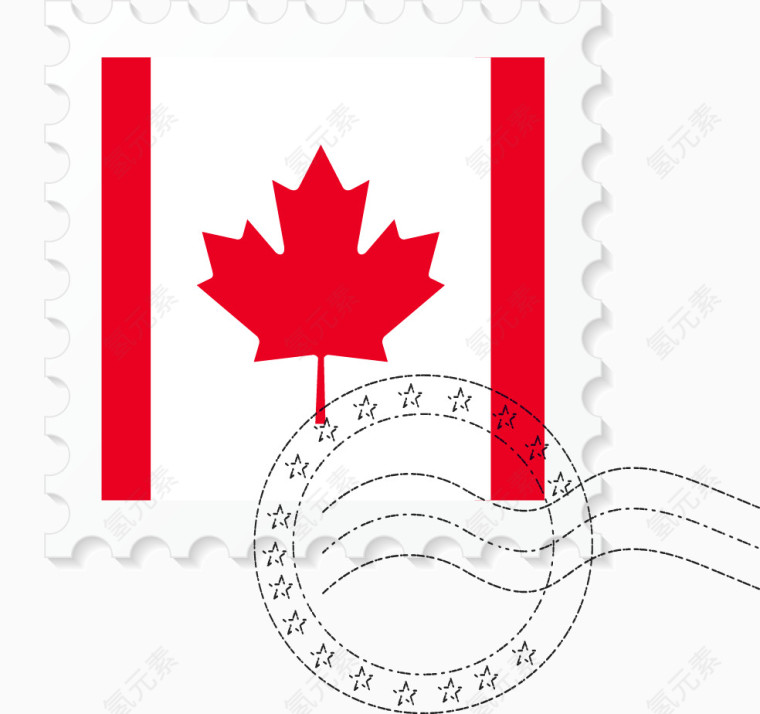 矢量加拿大邮票
