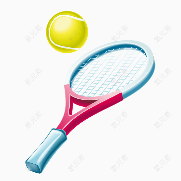 彩色立体网球拍子