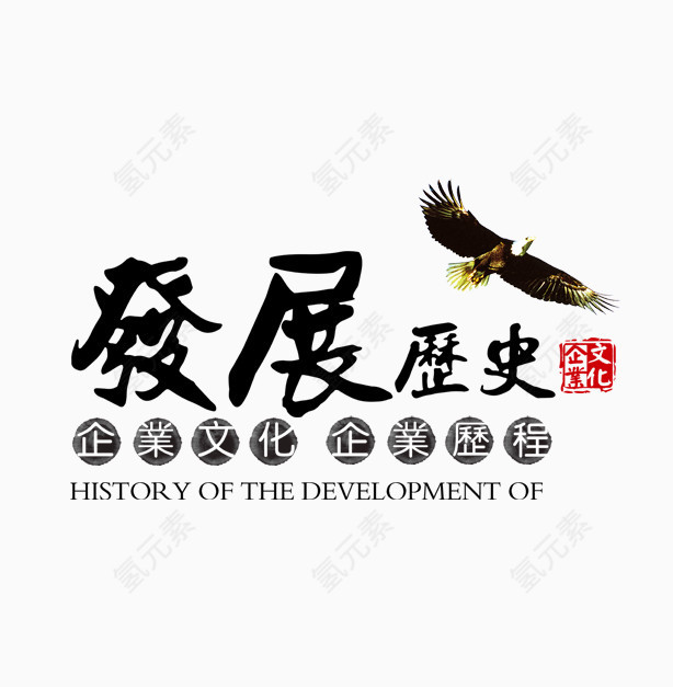 中国风发展历史艺术字免费下载