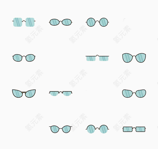 各式各样的眼镜