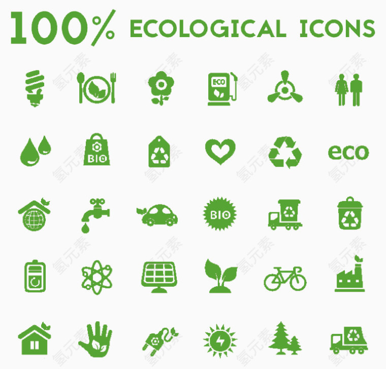 生态环境保护图标设计
