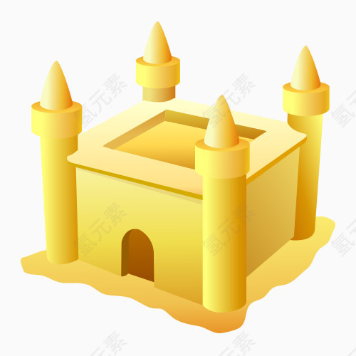 沙雕城堡矢量素材
