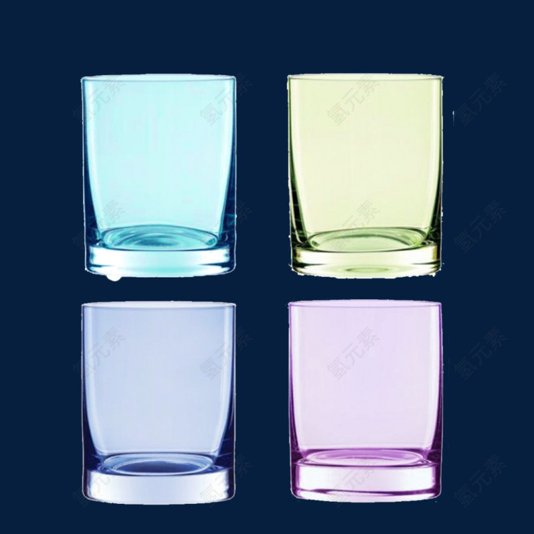 四个水晶玻璃杯