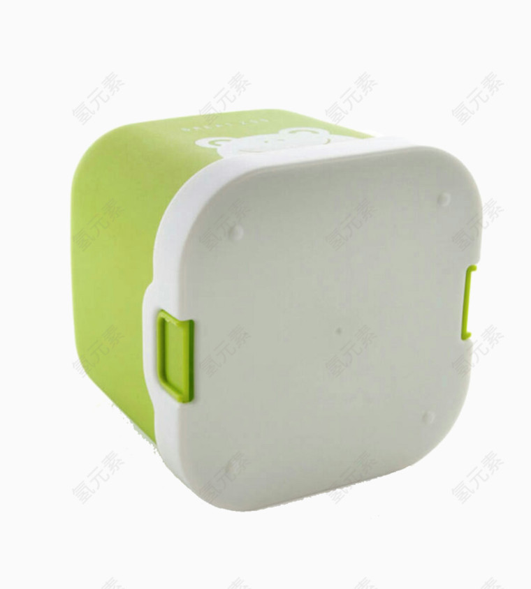 绿白有盖纸巾盒