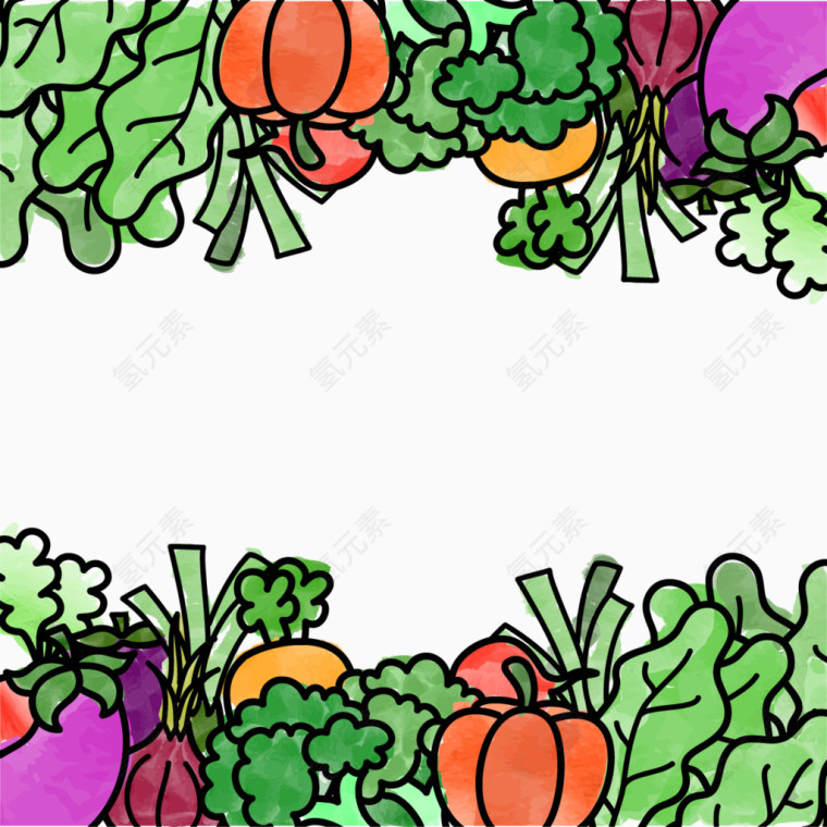 矢量瓜菜水果