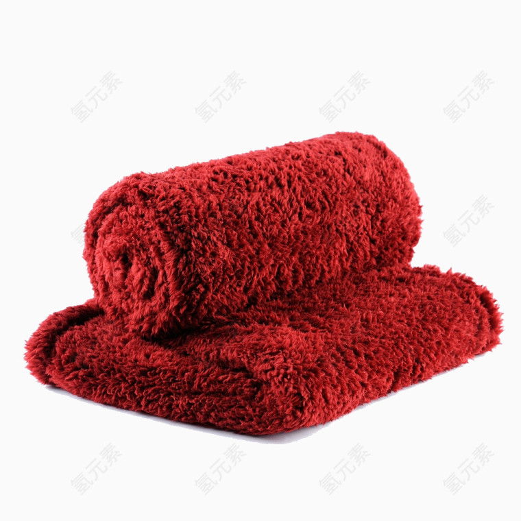 深红色毛巾