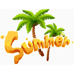 夏日椰子树夏季海报