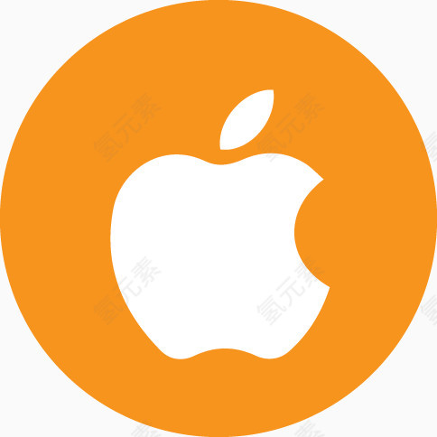 MAC橙色的社会图标