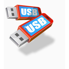 矢量插画卡通儿童画USB