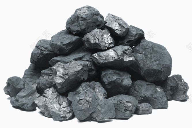 一堆黑色煤炭