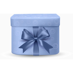 矢量青蓝色礼物包装盒