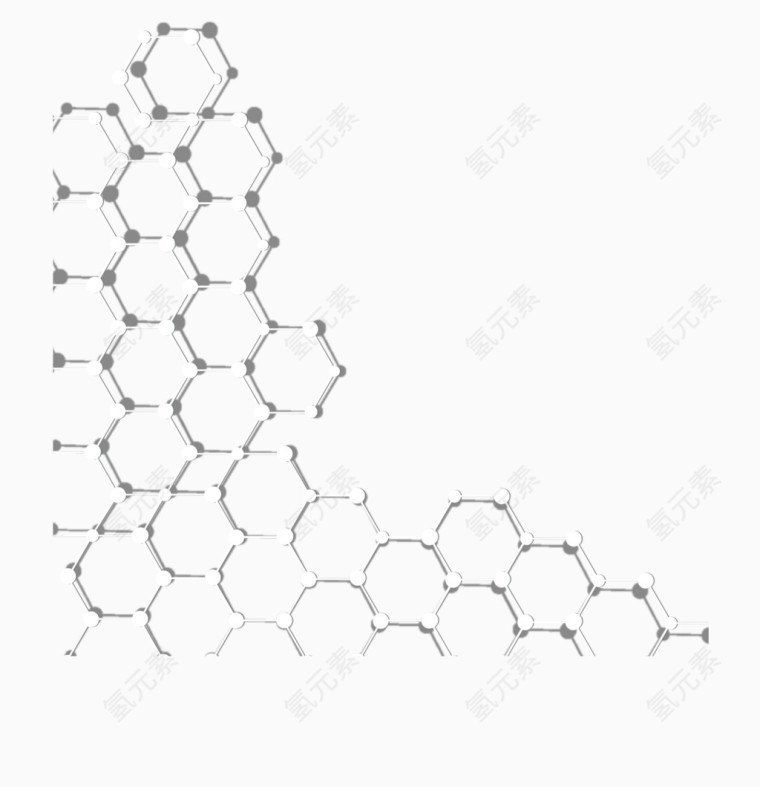 矢量手绘六边形