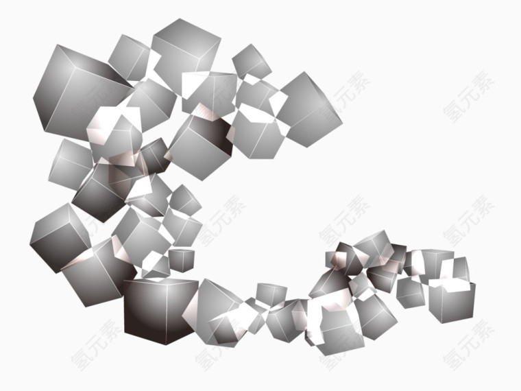 矢量方块商务背景