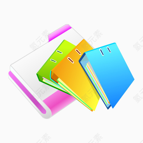 彩色文件夹矢量素材
