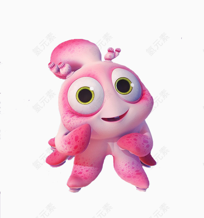 粉色大眼章鱼