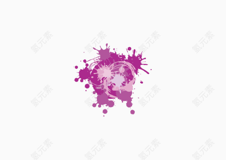 紫色墨迹图形