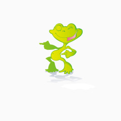 矢量卡通绿色青蛙