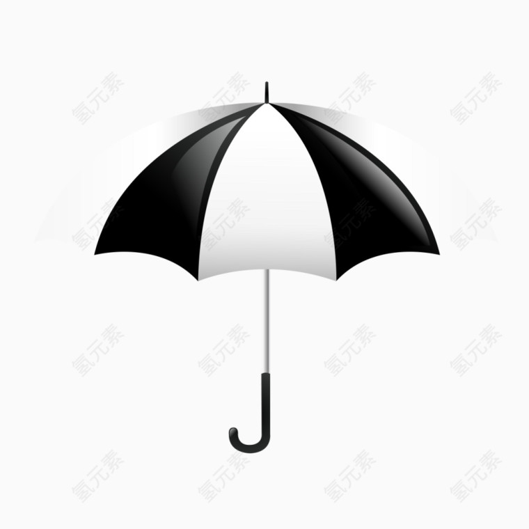 黑白的雨伞图案