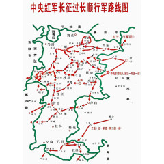 长征过长顺行军路线图