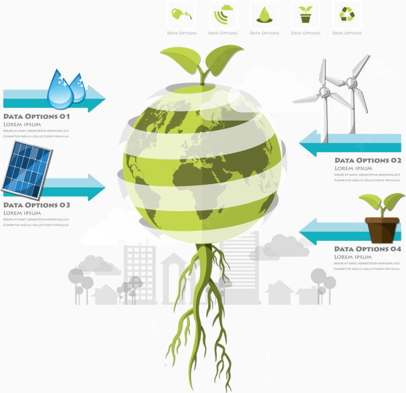 地球能源环保信息ppt元素下载