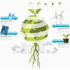 地球能源环保信息ppt元素