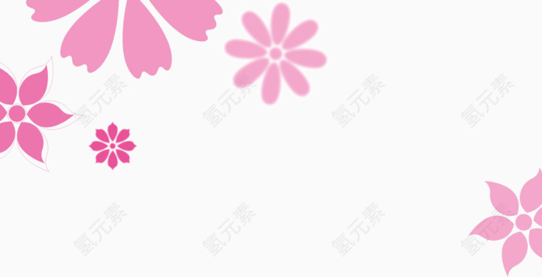 粉色小花装饰