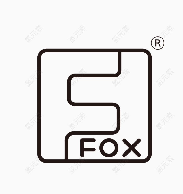 矢量fox服装标识素材