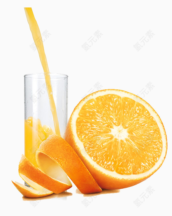 黄橙和果汁