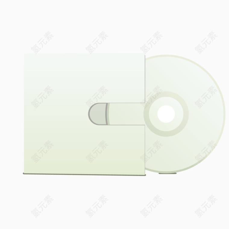 矢量黄色质感空白光盘包装