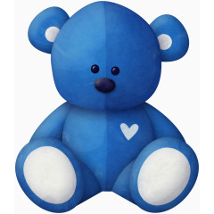 蓝色小熊玩偶贴图