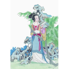 彩绘中国古代美女