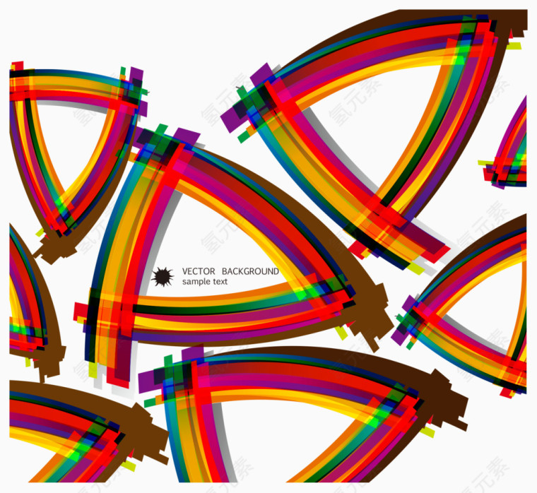 抽象多彩元素矢量