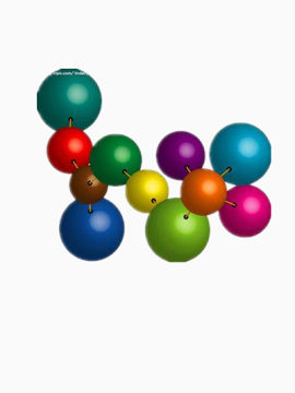 七彩分子图片素材