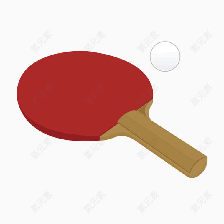红色乒乓球拍样式