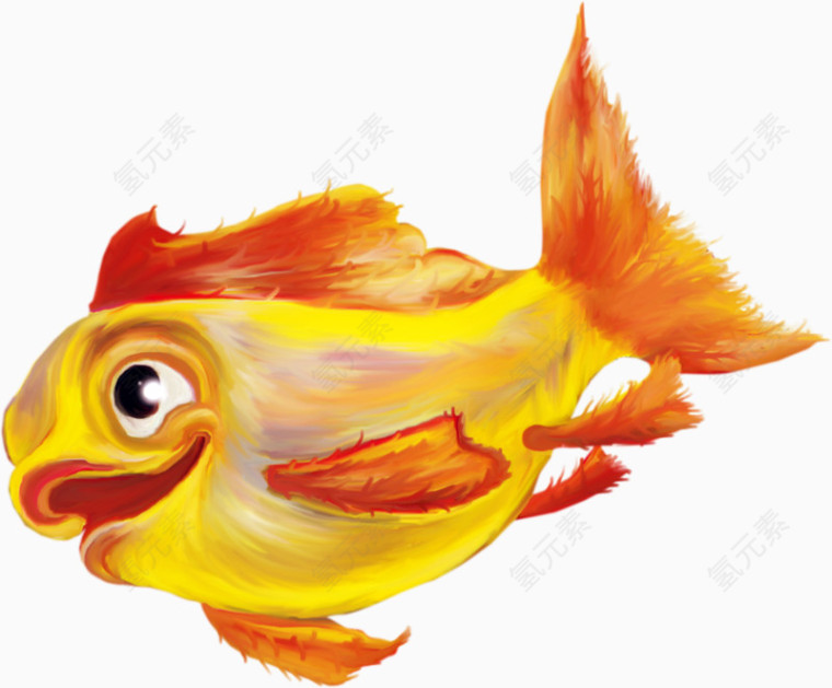 水彩金鱼