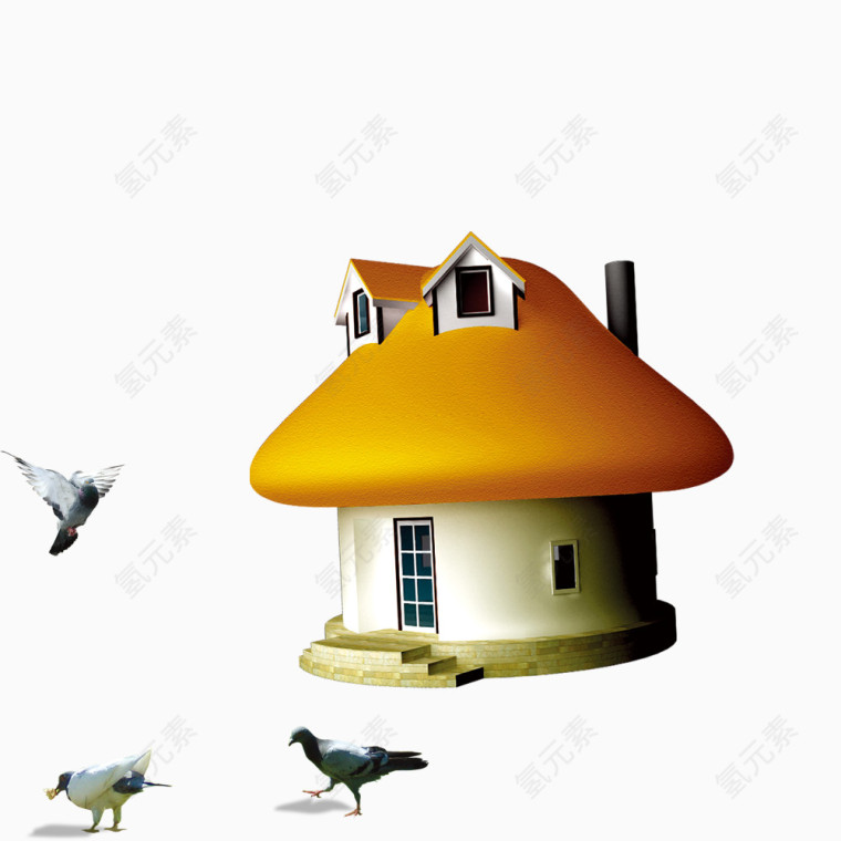 蘑菇形状的房子