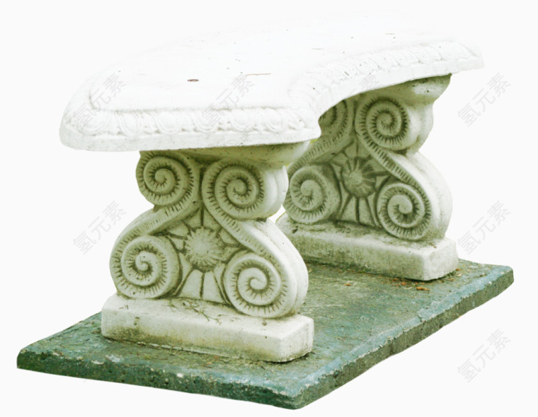 漂亮创意石头雕刻桌子