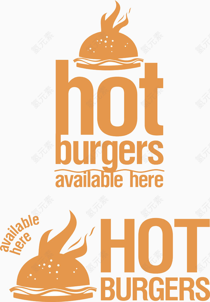 汉堡包美食标志图片