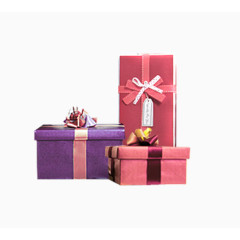 紫色礼盒粉色礼盒