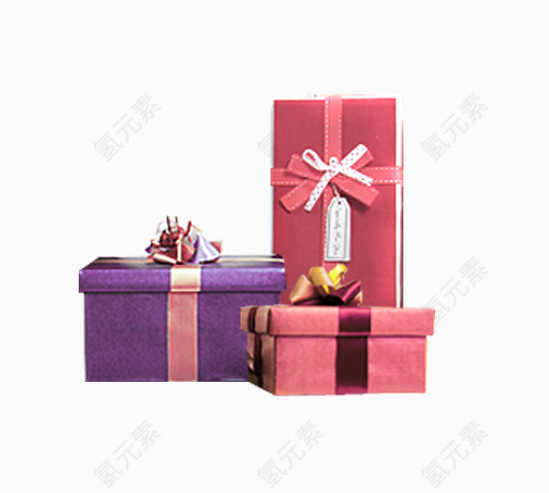 紫色礼盒粉色礼盒