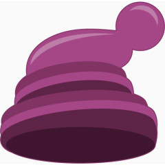 紫色冬天帽子